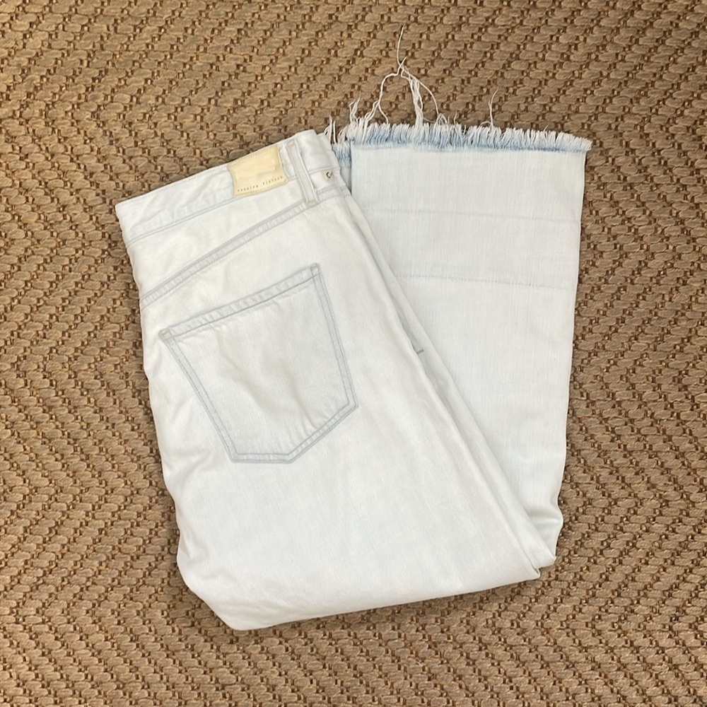 Citizens of Humanity - Wide Leg Straight Ankle - Cora Crop Undone Hem - White 31